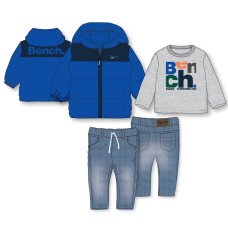 G10920: Boys Bench Puffer Coat, Top & Jean Outfit (18 Months-5 Years)