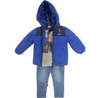 G10920: Boys Bench Puffer Coat, Top & Jean Outfit (18 Months-5 Years)