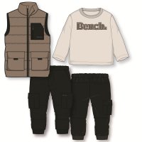 G10923: Boys Bench Puffer Gilet, Top & Jean Outfit (18 Months-5 Years)
