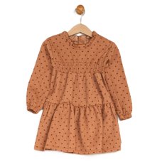 G10935TOD: Girls Faux Fur Jacket & Beret With Dress (2-4 Years)