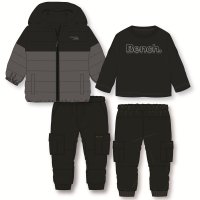 G10942: Boys Bench Puffer Coat, Top & Denim Cargo Pant Outfit (18 Months-5 Years)