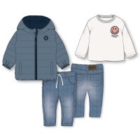 G10943: Boys Bench Puffer Coat, Top & Jean Outfit (18 Months-5 Years)