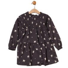 G10959TOD: Girls Faux Fur Jacket & Beret With Dress (2-4 Years)