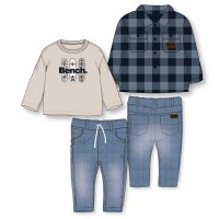 G10966: Boys Bench Sherpa Lined Shacket, Top & Jean Outfit (18 Months-5 Years)