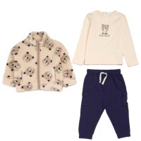 G11049TOD: Boys Sherpa Jacket, Top & Jog Pant Outfit (2-4 Years)