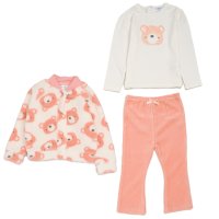 G11054TOD: Girls Sherpa Jacket, Top & Legging Outfit (2-4 Years)