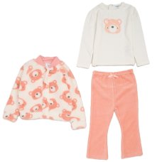 G11054TOD: Girls Sherpa Jacket, Top & Legging Outfit (2-4 Years)