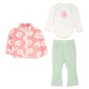 G11056INF: Baby Girls Sherpa Jacket, Bodysuit & Legging Outfit (12-24 Months)
