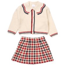 G11138TOD: Girls True Knit Cardigan & Skirt Outfit (2-4 Years)