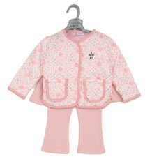 G11169TOD: Girls Quilted Jacket, Top & Legging Outfit (2-4 Years)