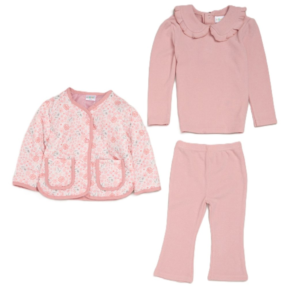 G11169TOD: Girls Quilted Jacket, Top & Legging Outfit (2-4 Years) G11169TOD: Girls Quilted Jacket, Top & Legging Outfit (2-4 Years)