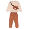 G11246TOD: Kids Sweatshirt With Cross Bag Applique & Jog Pant Outfit (2-4 Years)