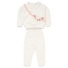 G11269TOD: Girls Sweatshirt With Cross Bag Applique & Jog Pant Outfit (2-4 Years)