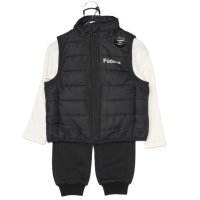 G11321TOD: Boys Quilted Gilet, Top & Jog Pant Outfit (2-4 Years)