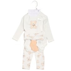 G11326: Baby Unisex Bear Ribbed 10 Piece Gift Set (NB-6 Months)