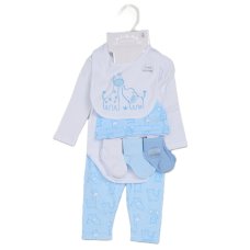 G11341: Baby Boys Safari Ribbed 10 Piece Gift Set (NB-6 Months)
