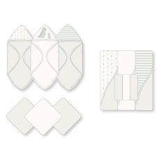 G11376: Baby Dinosaurs 6 Piece Hooded Towels & Washcloths Bath Time Set