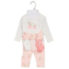 G11386: Baby Girls Fairy Mouse Ribbed 10 Piece Gift Set (NB-6 Months)