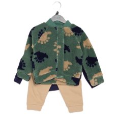 G11548TOD: Boys Sherpa Jacket, Top & Jog Pant Outfit (2-4 Years)