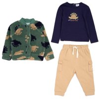 G11548TOD: Boys Sherpa Jacket, Top & Jog Pant Outfit (2-4 Years)