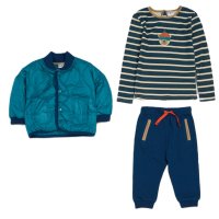 G11613TOD: Boys Quilted Jacket, Top & Jog Pant Outfit (2-4 Years)