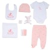 G11744: Baby Girls Bunny 10 Piece Mesh Bag Gift Set (NB- 6 Months)