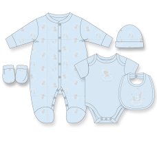 G11745NB: Baby Boys Dream, Little One 6 Piece Mesh Bag Gift Set (NB-6 Months)