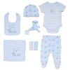 G11750: Baby Boys Bear 10 Piece Mesh Bag Gift Set (NB- 6 Months)