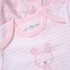 G11780NB: Baby Girls Bunny 6 Piece Mesh Bag Gift Set (NB-6 Months)