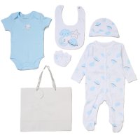 G11815NB: Baby Boys Space 6 Piece Mesh Bag Gift Set (NB-6 Months)