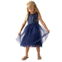 G11836TOD: Girls Jacquard Star Jacket, Waterfall Sequin Dress & Star Hair Clips (3-8 Years)