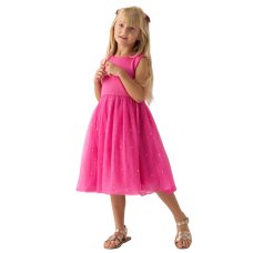 G11839TOD: Girls Jacquard Bow Jacket, Pearl Skirt Dress & Bow Hair Clips (3-8 Years)