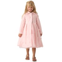 G11844TOD: Girls Jacket & Dress With Tulle Applique Butterflies & Bow Hair Clips (2-5 Years)