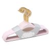G11913: 10 Pack Velvet Hangers With Gold Hook- Pink