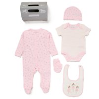 G12008NB: Baby Girls Little Dancer 6 Piece Mesh Bag Gift Set (NB-6 Months)