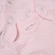 G12009NB: Baby Girls Elephant 6 Piece Mesh Bag Gift Set (NB-6 Months)