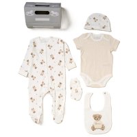 G12013NB: Baby Unisex Bear 6 Piece Mesh Bag Gift Set (NB-6 Months)