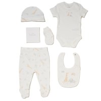 G12019: Baby Unisex Safari 6 Piece Mesh Bag Gift Set (NB-6 Months)
