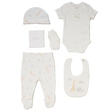 G12019: Baby Unisex Safari 6 Piece Mesh Bag Gift Set (NB-6 Months)