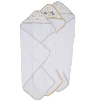 G12383: Baby Safari 6 Piece Hooded Towels & Washcloths Bath Time Set