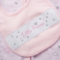G12402NB: Baby Girls Princess 6 Piece Mesh Bag Gift Set (NB-6 Months)