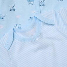 G12406NB: Baby Boys Animals 6 Piece Mesh Bag Gift Set (NB-6 Months)