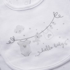 G12408NB: Baby Unisex "Hello Baby" 6 Piece Mesh Bag Gift Set (NB-6 Months)