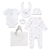 G12412NB: Baby Unisex Animals 6 Piece Mesh Bag Gift Set (NB-6 Months)