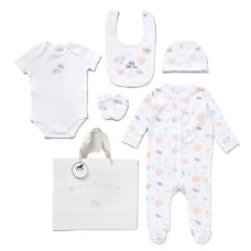 G12412NB: Baby Unisex Animals 6 Piece Mesh Bag Gift Set (NB-6 Months)