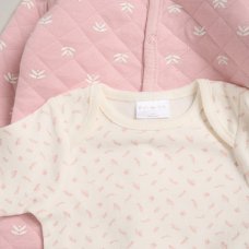 G12462NB: Baby Pink Quilted 5 Piece Mesh Bag Gift Set Including Foldable Changing Mat (NB-6 Months)