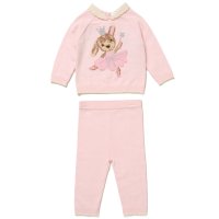 G12469NB: Baby Girls Knitted 2 Piece Outfit (0-12 Months)