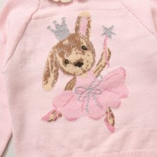 G12469NB: Baby Girls Knitted 2 Piece Outfit (0-12 Months)