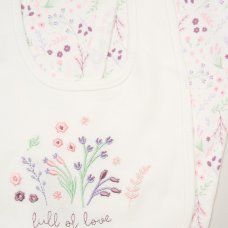 G12559NB: Baby Girls Floral 6 Piece Mesh Bag Gift Set (NB-6 Months)