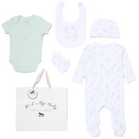 G12561NB: Baby Unisex Hot Air Balloon 6 Piece Mesh Bag Gift Set (NB-6 Months)